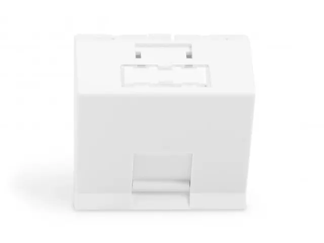 Frontpaneel 1-poorts 45x45mm Schuin voor frame DN-93802-5-SH