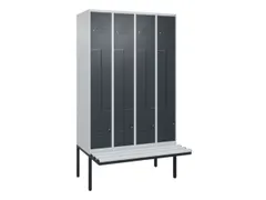 Z-garderobekast,HxBxD 2120x1200x815mm,8vak,vak B 300mm,cil.-slot