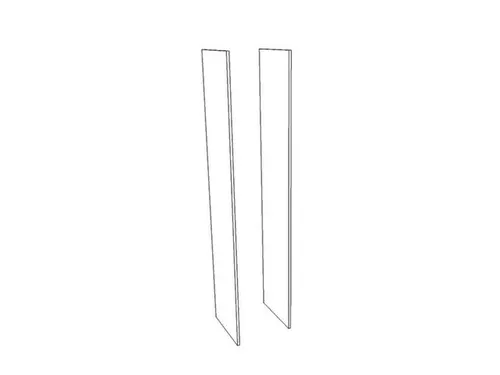 afsluiting,v. scheidingswand,5ordnerhoogte,HxD 2160x450mm,olm