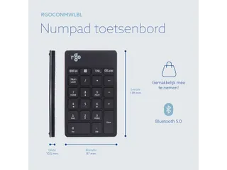 Numeriek Toetsenbord R-Go Numpad Break Draadloos Zwart - 6