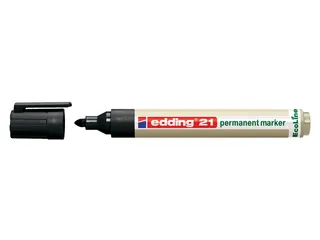 Viltstift edding 21 EcoLine rond zwart 1.5-3mm - 1
