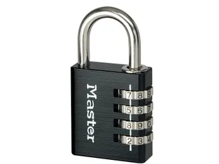Hangslot MasterLock combi alu + sleutel 40mm zwart - 6