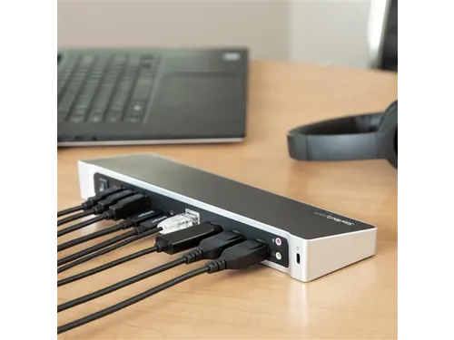 USB-C Dock Triple 4K 60W PD HDMI DP 5x USB