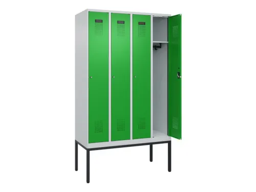 locker,HxBxD 2120x1200x500mm,4vak,vak B 300mm,cil.-slot,voetonderstel
