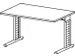 Bureau C-Poot Hxbxd 680-820X1200X800Mm Lichtgrijs