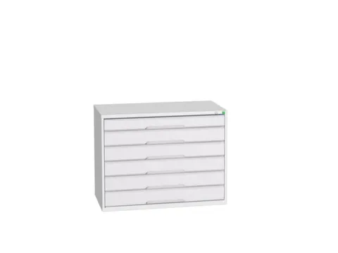 ladekast HxBxD 800x1050x550mm 6laden romp RAL7035 front RAL7035