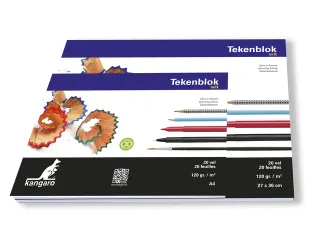 Tekenblok Kangaro 270x360mm 120 grams 20 vel, wit - 3