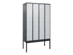 dubbeldekse locker,HxBxD 2120x1200x500mm,4x2vak.,vak B 300mm,cil.-slot
