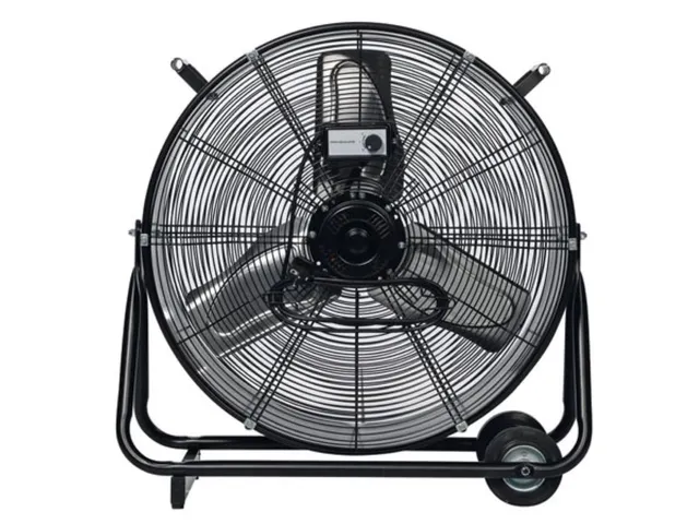 Vloerventilator Drum Metaal Ø 60cm Zwart
