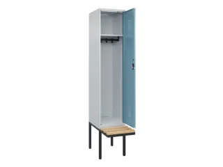 locker met bank,HxBxD 2120x400x815mm,1vak,vak B 400mm,cilinderslot - 1