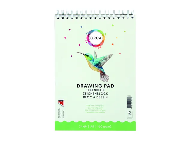Tekenblok Qrea A5 24 vel 160gr spiraal