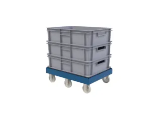 dolly,draagverm. 500kg,laadvl. LxB 814x612mm,platform doorbroken - 3