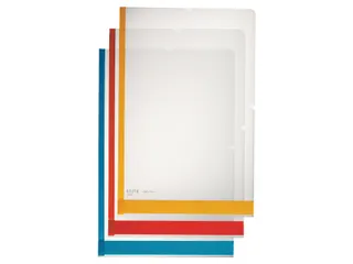 L-map Leitz premium A4 0.15mm PP gekleurde rand transparant - 3