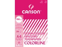 Canson Gekleurd Tekenpapier Colorline A4 Assorti 20 Blad