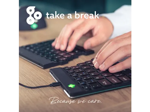 Split Break V2 ergonomisch toetsenbord Azerty BE Zwart bedraad