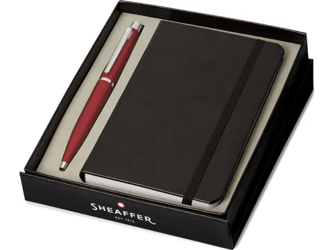 Balpen Giftset SHEAFFER VFM G9403 excessive red chrome plated F met A6