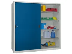 schuifdeurkast,HxBxD 1950x2000x600mm,RAL7035,front RAL5010