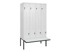 Z-garderobekast,HxBxD 2120x1200x815mm,8vak,vak B 300mm,draaigrendel
