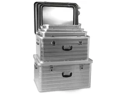 Set aluminium transportboxen,per box 1x27/45/69/101/141l