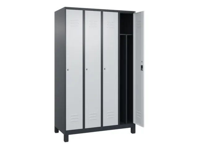locker voor scheiding van kleding,HxBxD 1950x1200x500mm,4vak