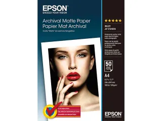 C13S041342 Epson Fotopapier A4 192 Gram Mat 50 Vel - 1