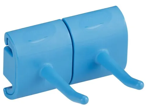 Vikan Hygiene Dubbele Haak voor Hi-Flex Wandhouder Blauw