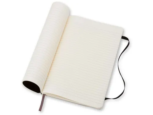 Notitieboek Moleskine large 130x210mm lijn soft cover zwart