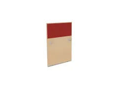 baliepaneel,v. bureau,aanbouw links,B 800mm,NE-esdoorn,BN4011-rood