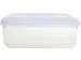 Boîte de conservation rectangulaire 3L transparent + couvercle blanc