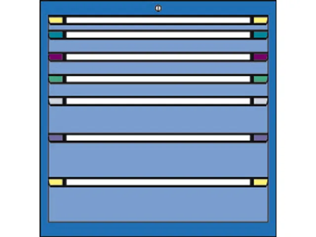 armoire à tiroirs HxlxP 800x605x695mm RAL7035 face avant RAL7035