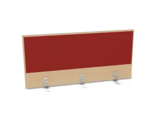 opzetpaneel,v. bureau,aanbouw achter,B 1200mm,NE-esdoorn,BN4011-rood - 1