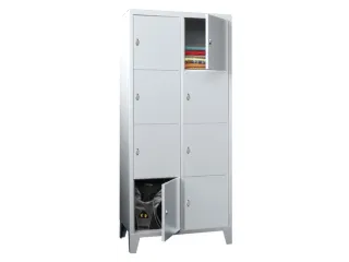 lockerkast,RAL 7035,HxBxD 1850x800x500mm,2x4vakken,vak B 400mm - 1