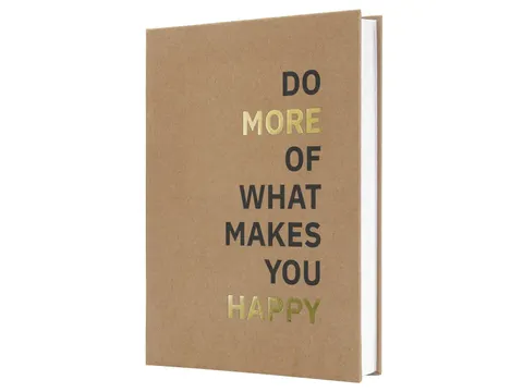 Notitieboek Jolie A5 kraft Pure Happiness lijn HC 192pag 100gr