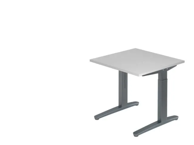 In hoogte verstelbaar bureau,HxBxD 680-850x800x800mm,blad grijs