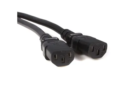 3 Meter Stroom Splitter Verlengkabel, C14 naar 2x C13 Voedingskabel