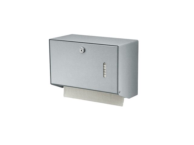 Handdoekdispenser Aluminium Klein C-vouw Z-vouw, Mqhsa | HanddoekDispensers.be