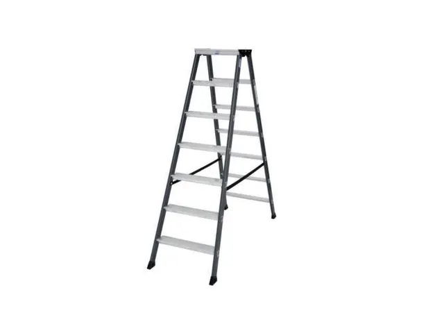 dubbele ladder,beide zijden,2x7treden,Stand H 1,05m,balk L 1,6m