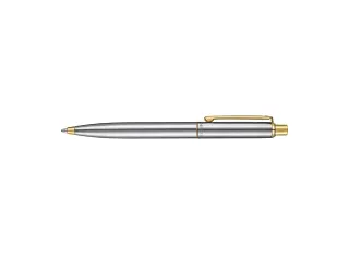 Balpen Sheaffer Sentinel 333 brushed chrome, PVD gold plated trims - 5