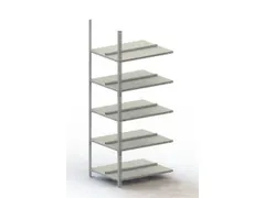 Schroefstelling Aanbouwveld Ral7035 1850x752x604mm 5legborden 80kg