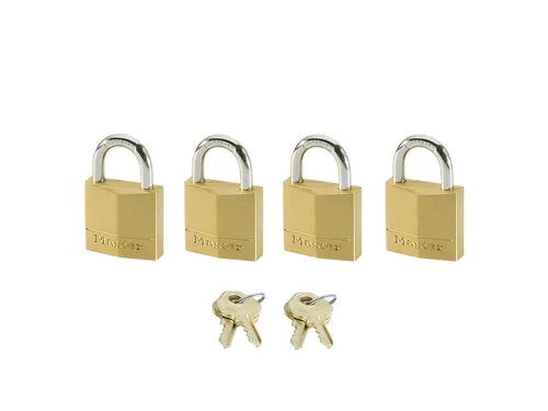 Hangslot MasterLock 4 gelijksluitend messing 20mm