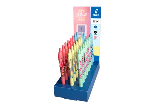 Gelschrijver PILOT G-2-07 Flow medium assorti display à 24 stuks