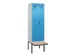 locker met bank,voor scheiding van kleding,HxBxD 2120x600x815mm,2vak