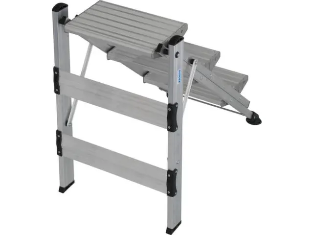 vouwtrapje,bordes H 750mm,eenzijdig,3treden,aluminium