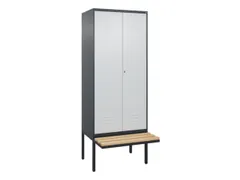 armoire vestiaire noir et blanc HxlxP 2120x800x815mm 2compart.