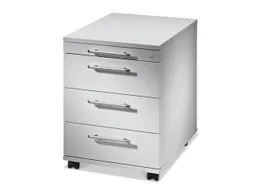mobiel ladeblok,HxBxD 590x428x580mm,4lade(n),cil.-slot,romp RAL7035