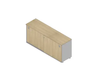 schuifdeurkast,HxBxD 730x1600x450mm,1xhouten vloer,2ordnerhoogte - 1