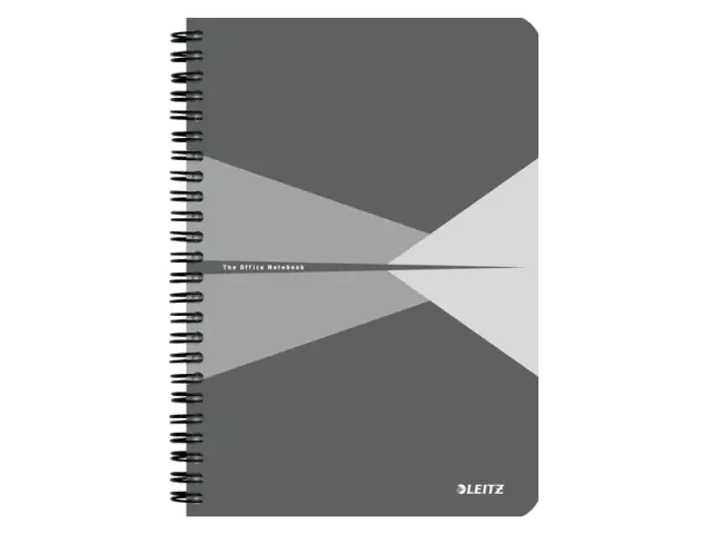Notitieboek Leitz Office A5 lijn 180pag grijs