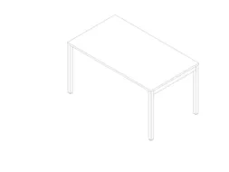 bureau HxBxD 730x1400x800mm blad wit 4-voeten wit