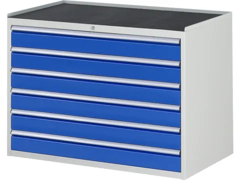 ladekast 825x1145x650mm 6laden cilinderslot RAL7035 RAL5010 metaal