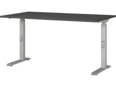 In hoogte verstelbaar bureau,HxBxD 680-910x1400x800mm,blad grafiet